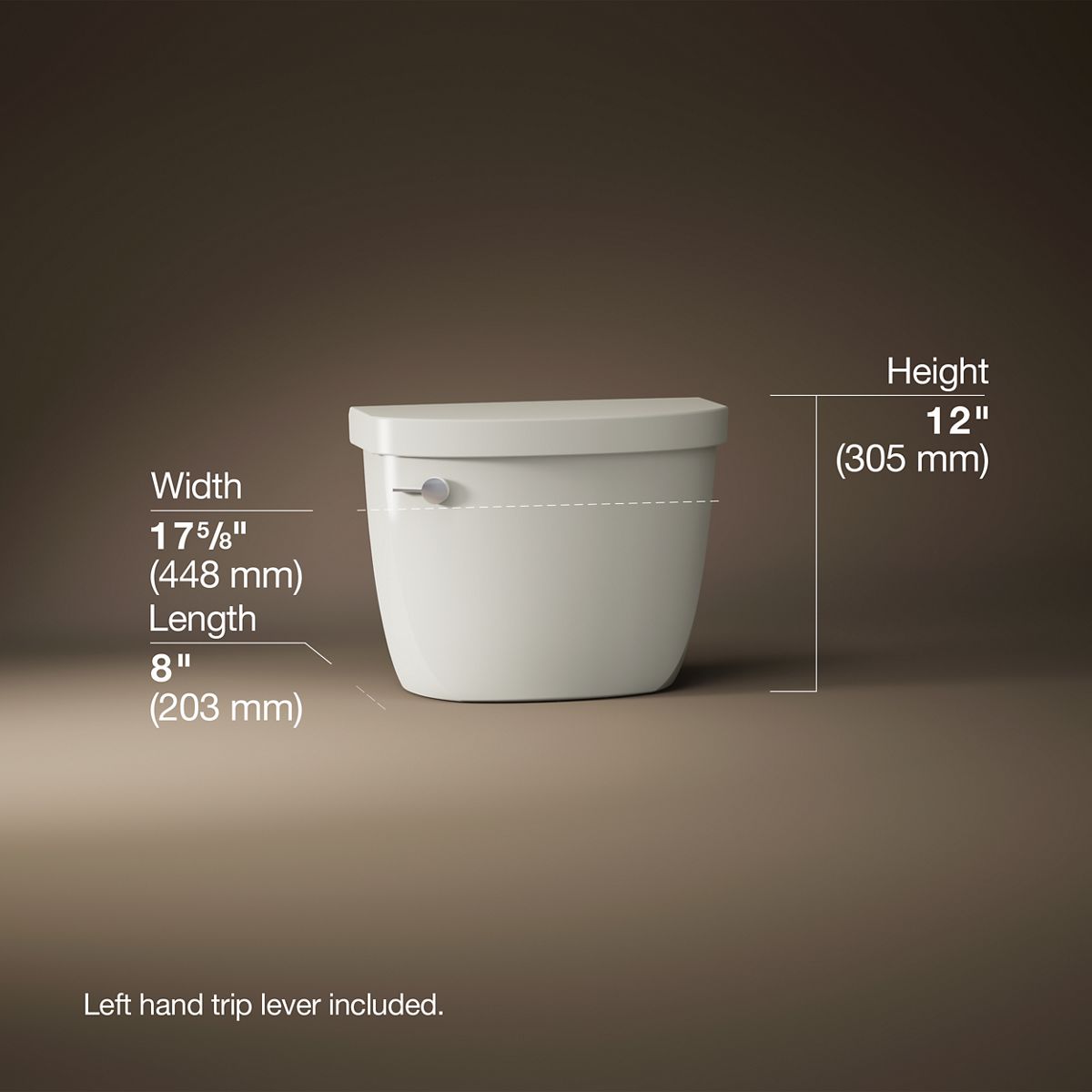 KOHLER | K-4369 | Cimarron Toilet Tank, 1.28 GPF