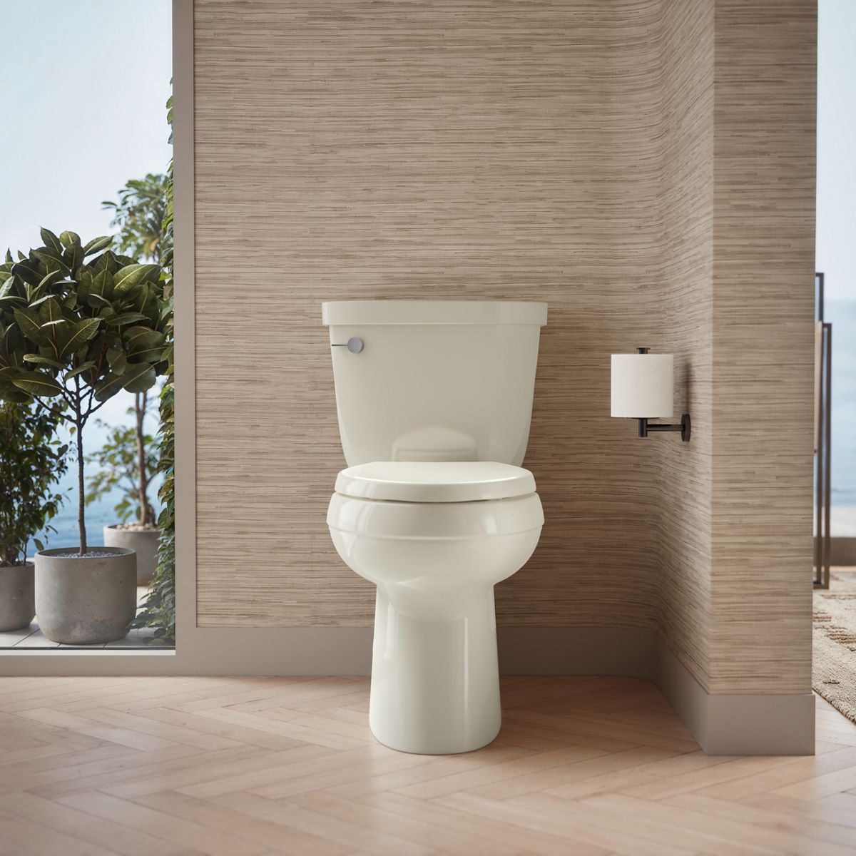 Up to 2 walls & multiple product categories visible, 1-point perspective