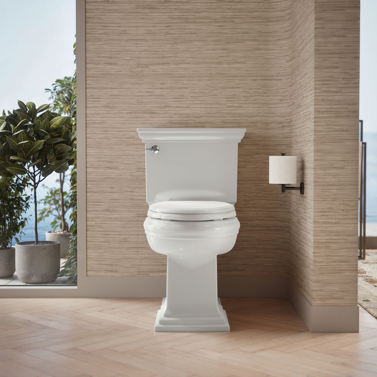 Up to 2 walls & multiple product categories visible, 1-point perspective