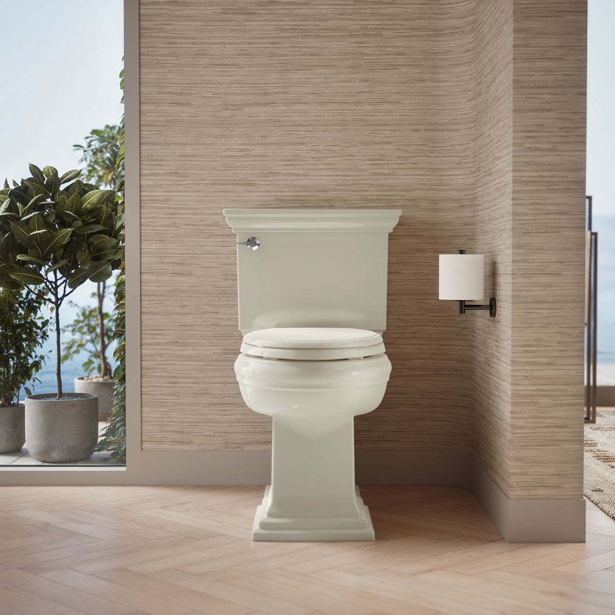 Up to 2 walls & multiple product categories visible, 1-point perspective