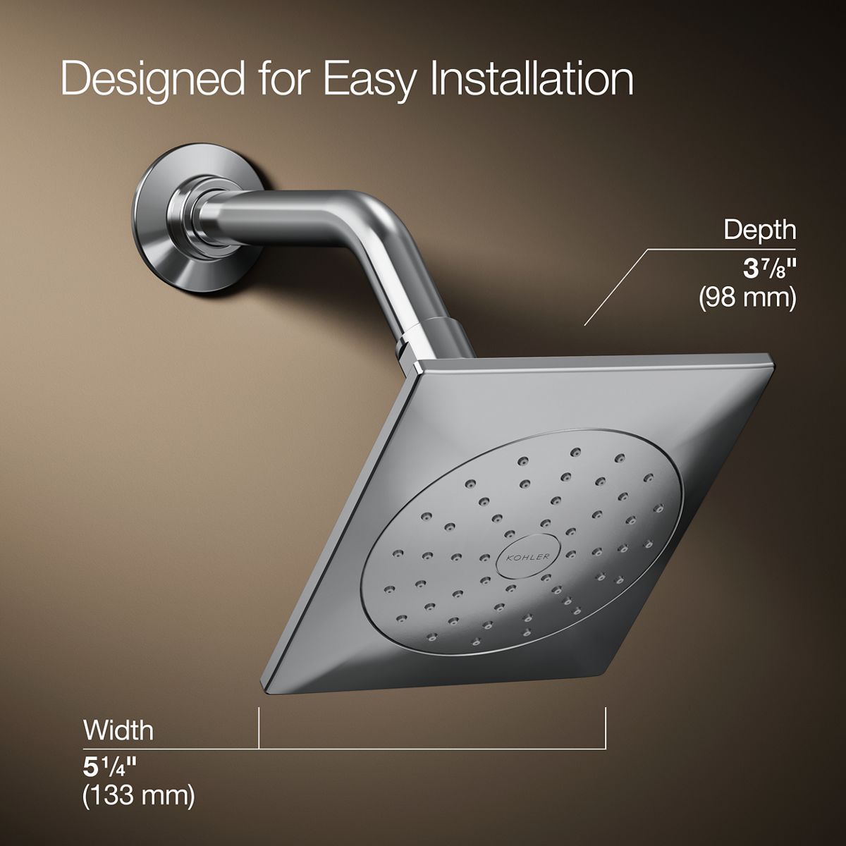 3/4 view of product with dimensions