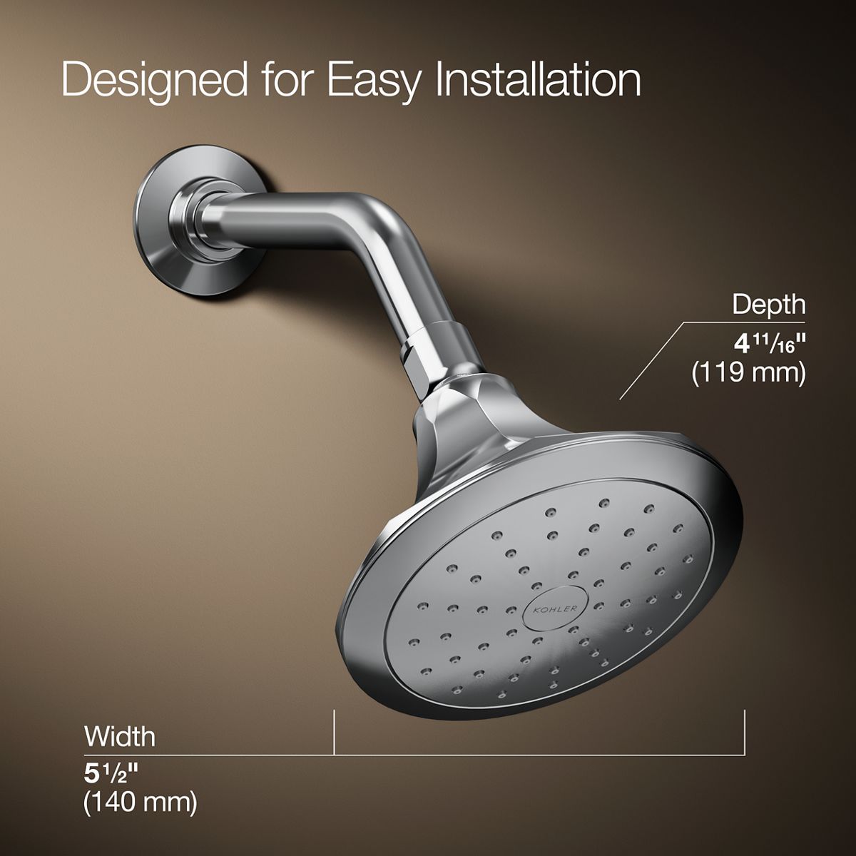 3/4 view of product with dimensions
