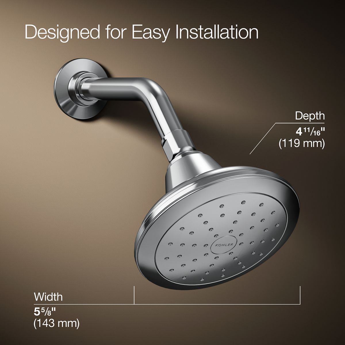 3/4 view of product with dimensions