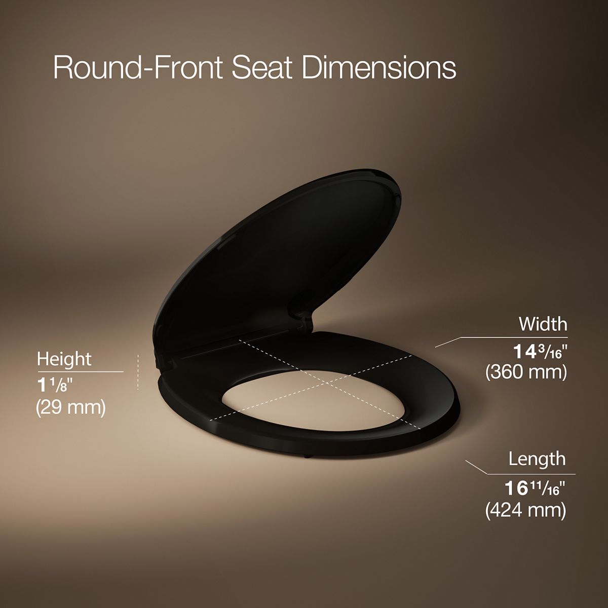 3/4 view of product with dimensions