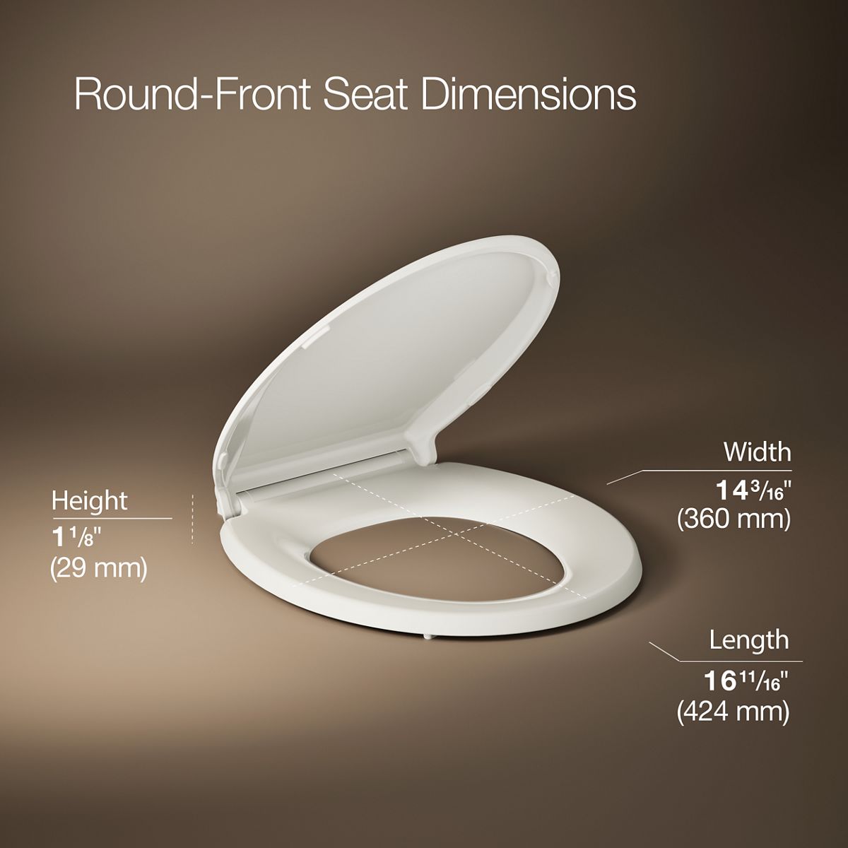 3/4 view of product with dimensions