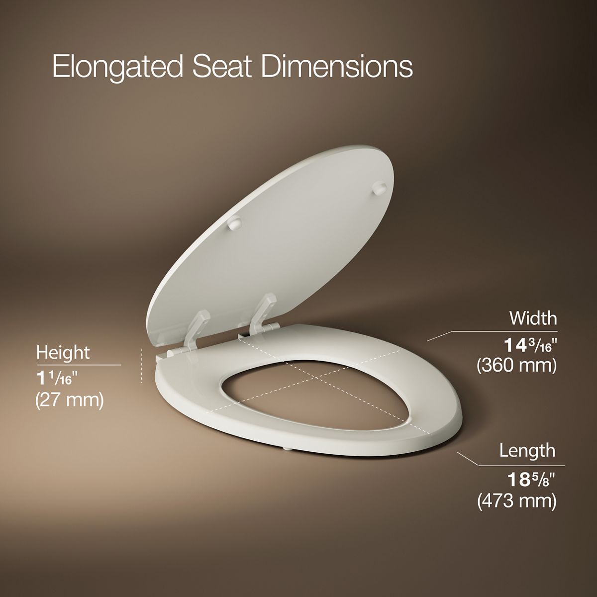 3/4 view of product with dimensions