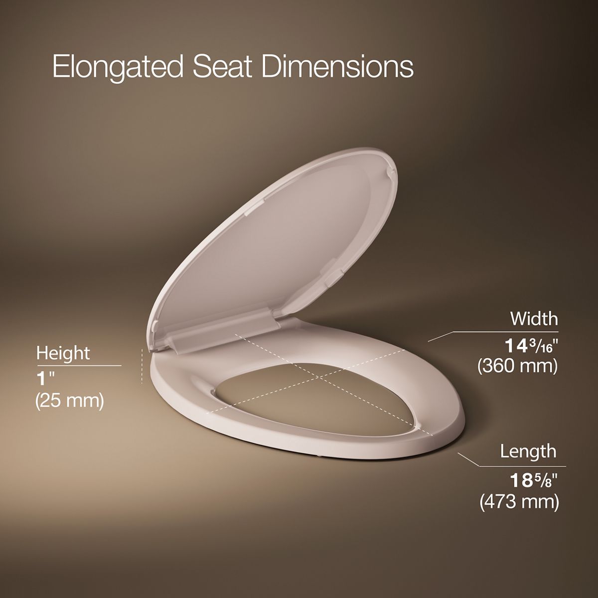 3/4 view of product with dimensions