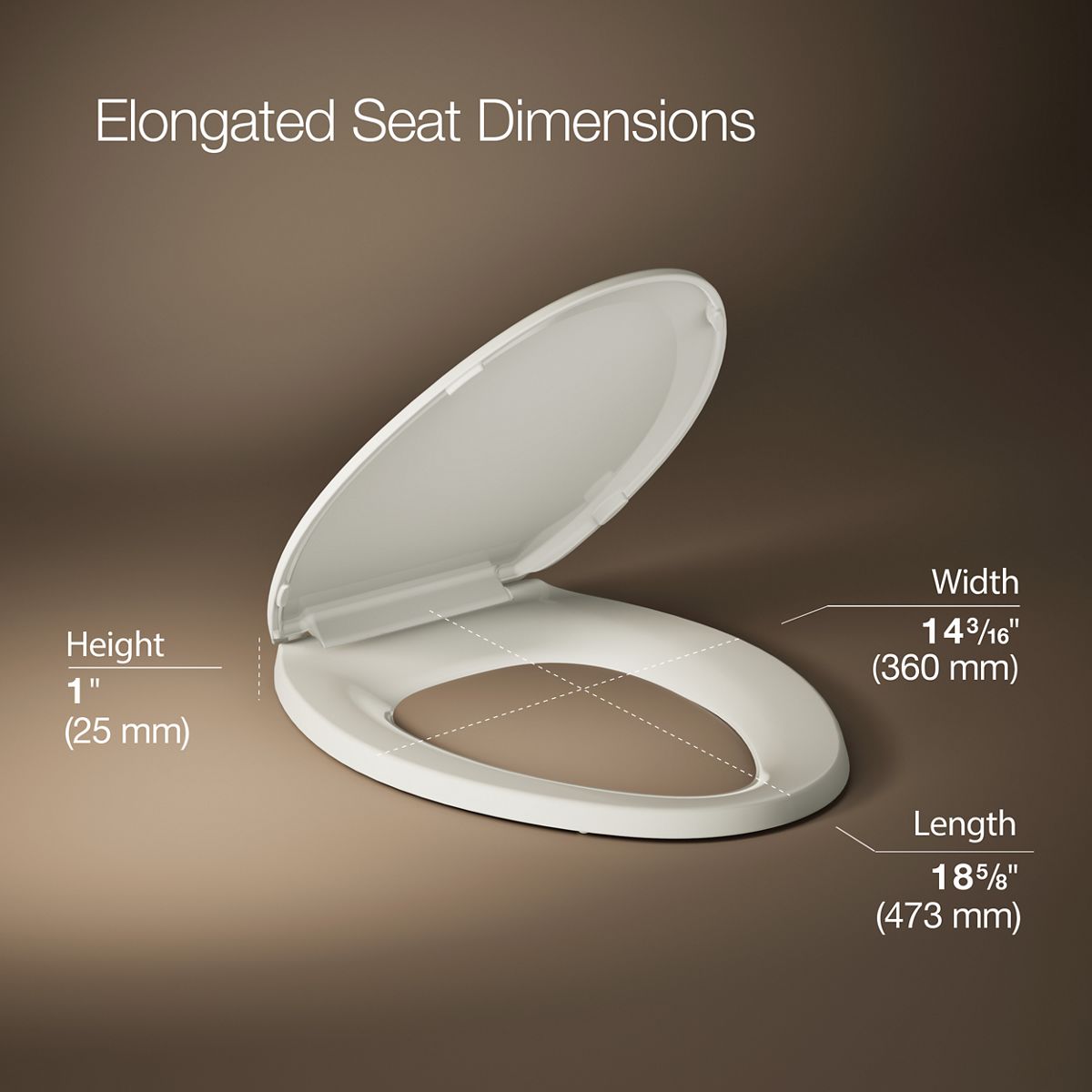 3/4 view of product with dimensions