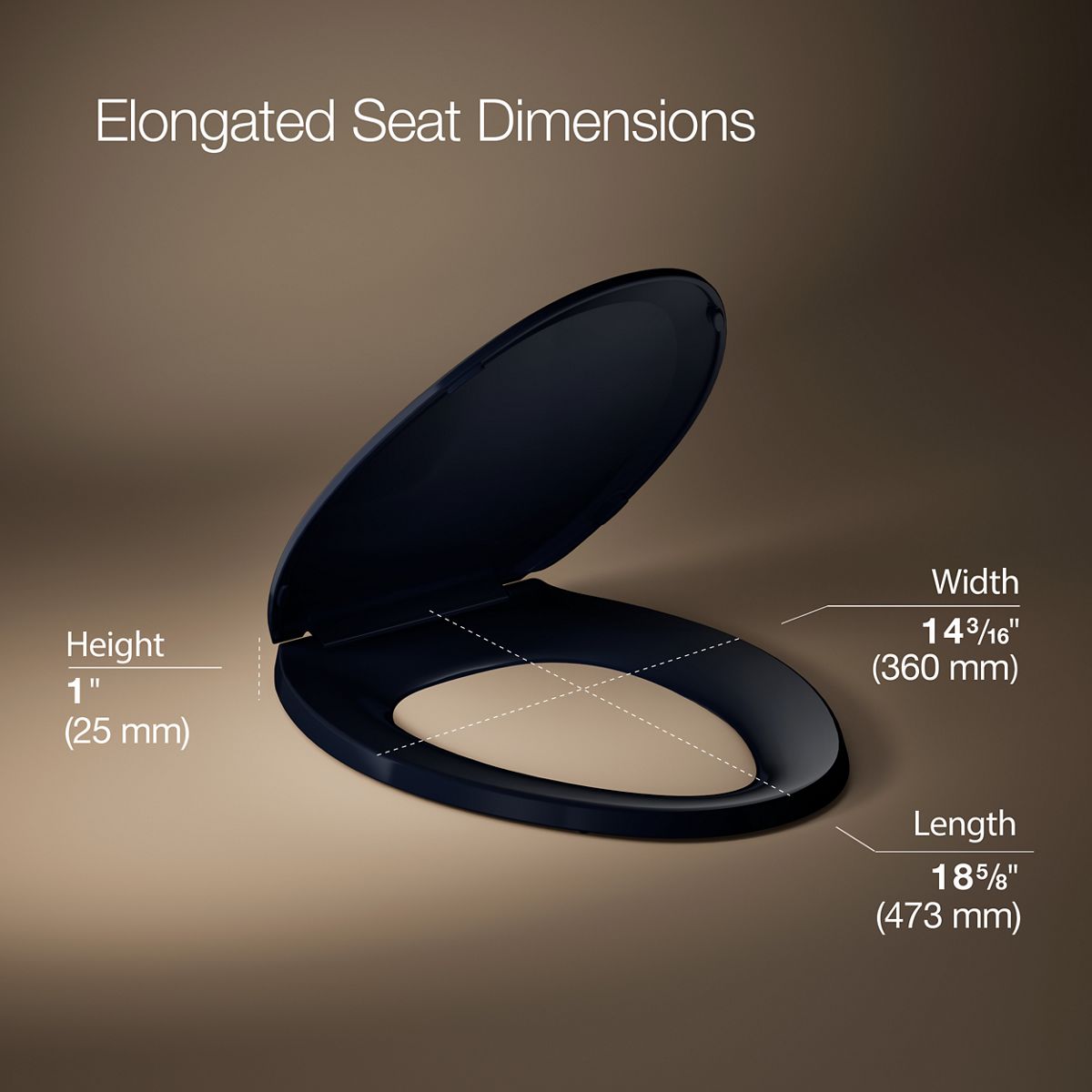 3/4 view of product with dimensions