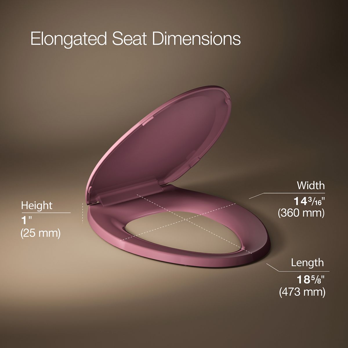 3/4 view of product with dimensions