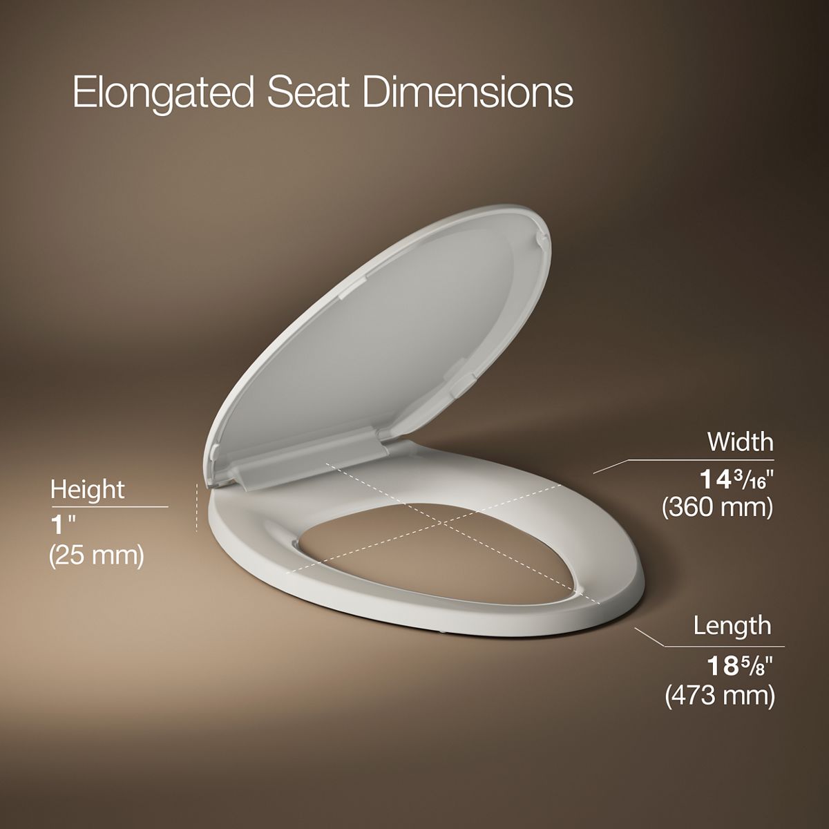 3/4 view of product with dimensions