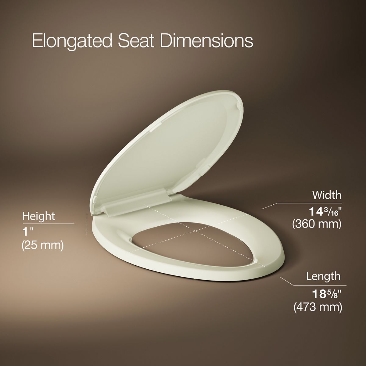 3/4 view of product with dimensions