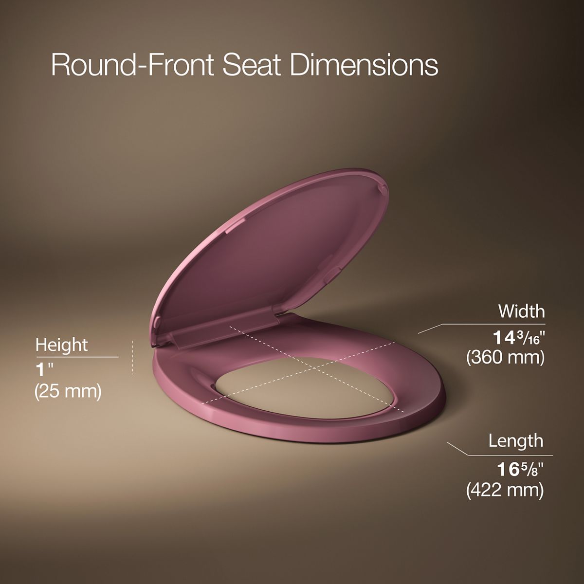 3/4 view of product with dimensions