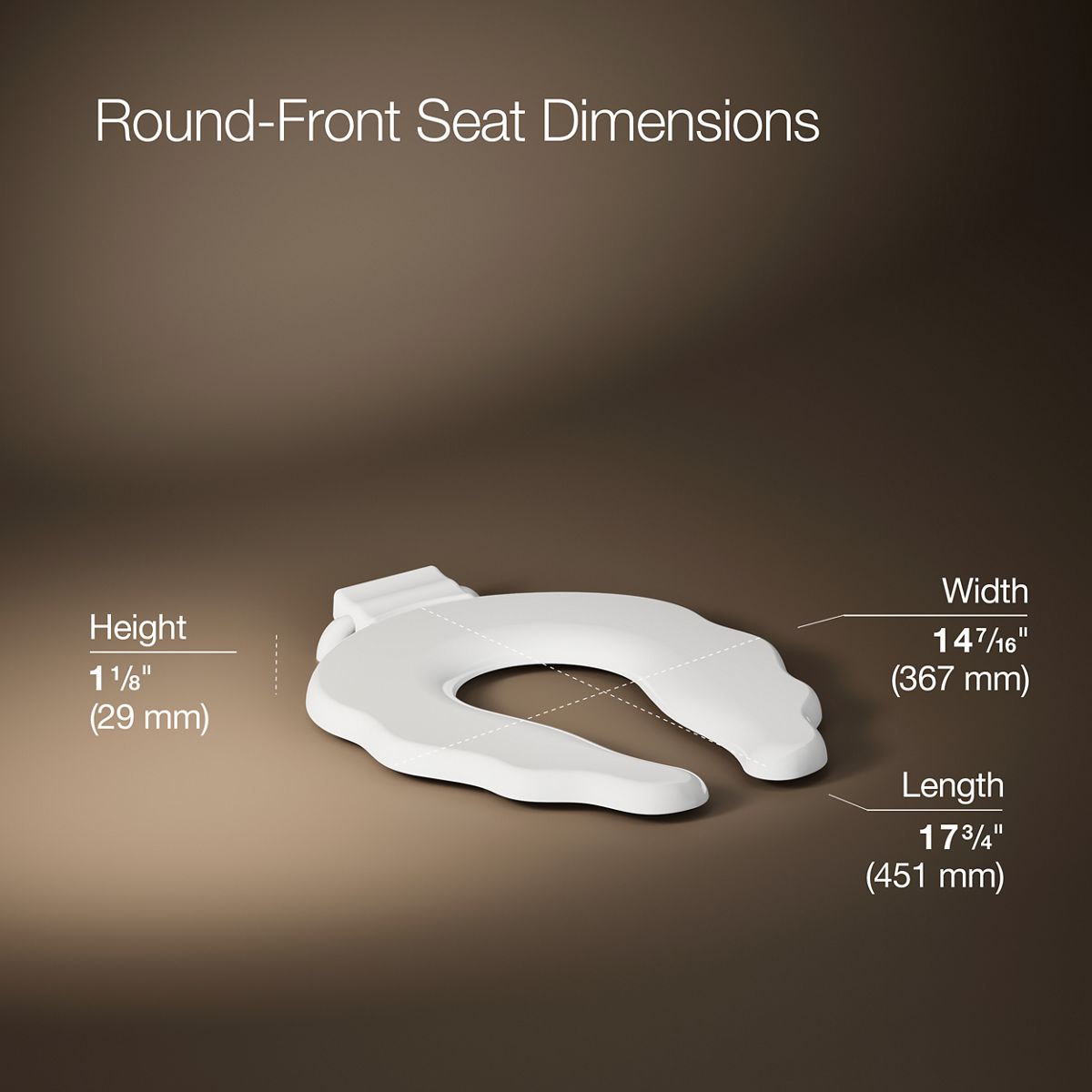 3/4 view of product with dimensions