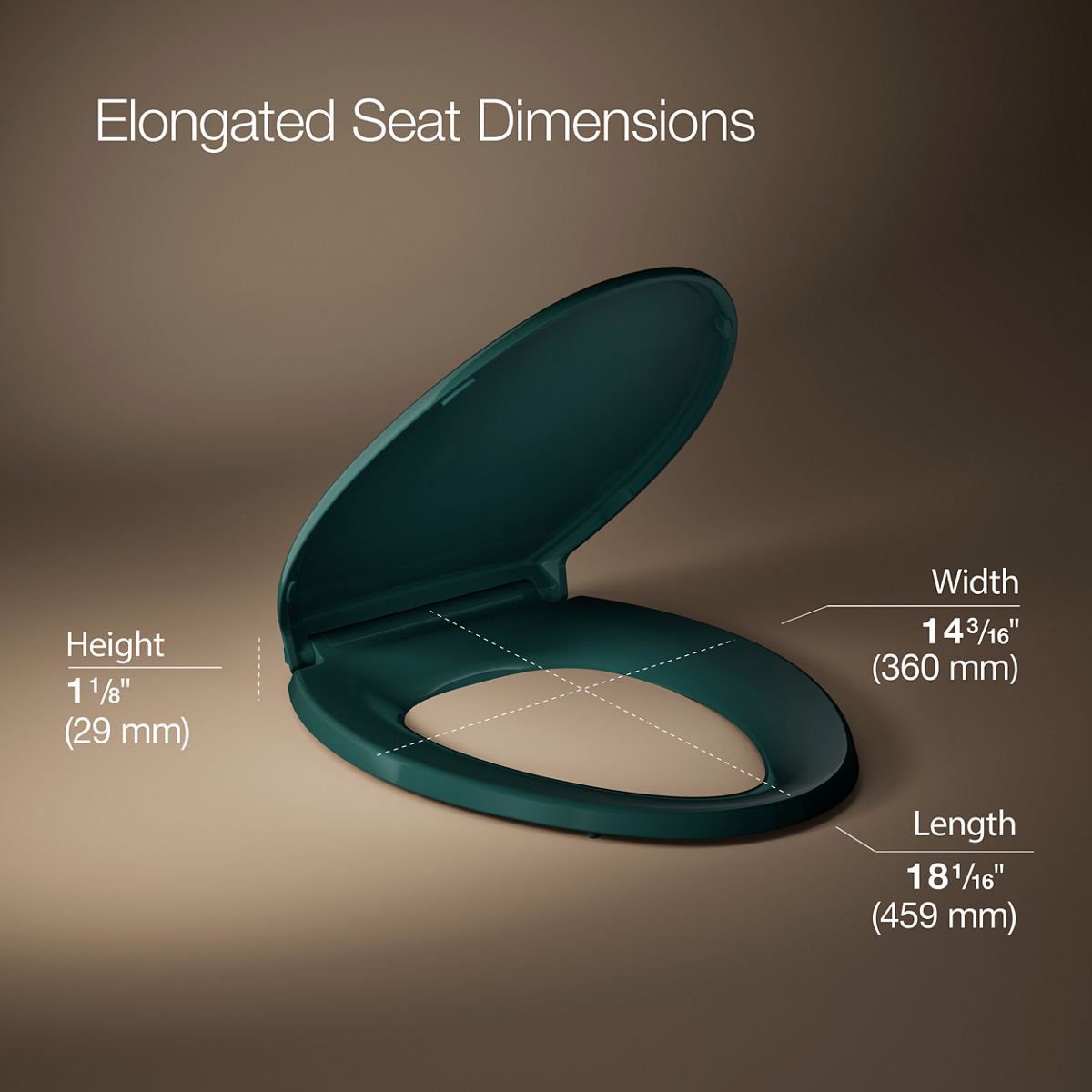 Glenbury Quiet-Close Elongated Toilet Seat | K-4733-RL | KOHLER