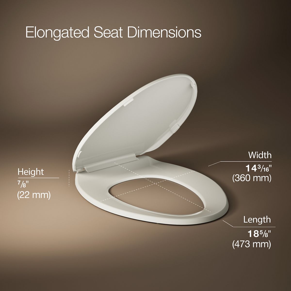 3/4 view of product with dimensions