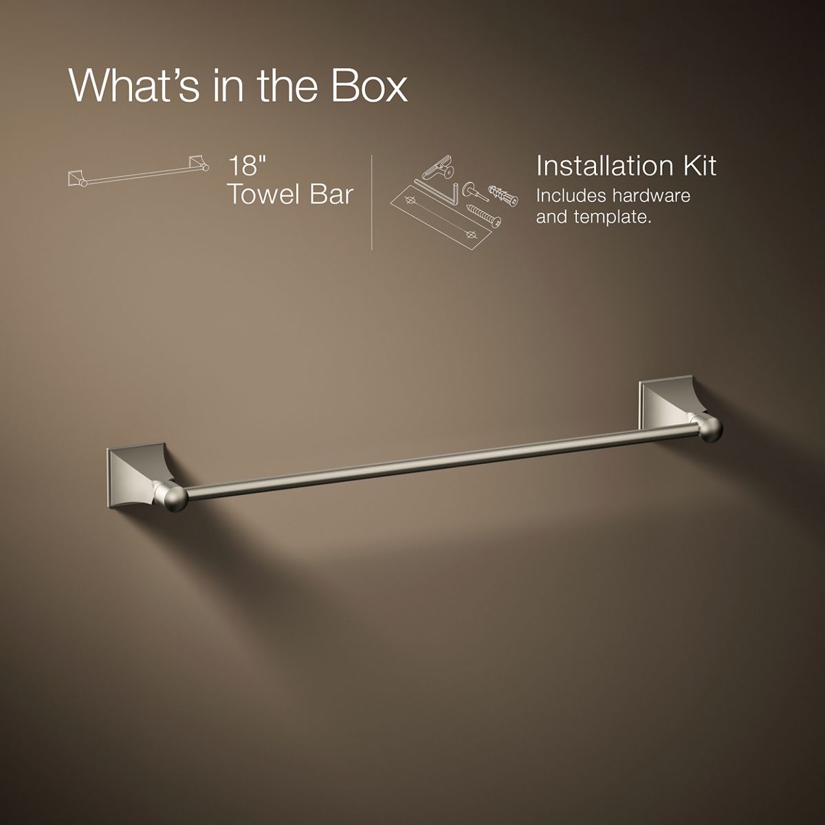 KOHLER | K-485 | Memoirs 18-Inch Towel Bar with Stately Design