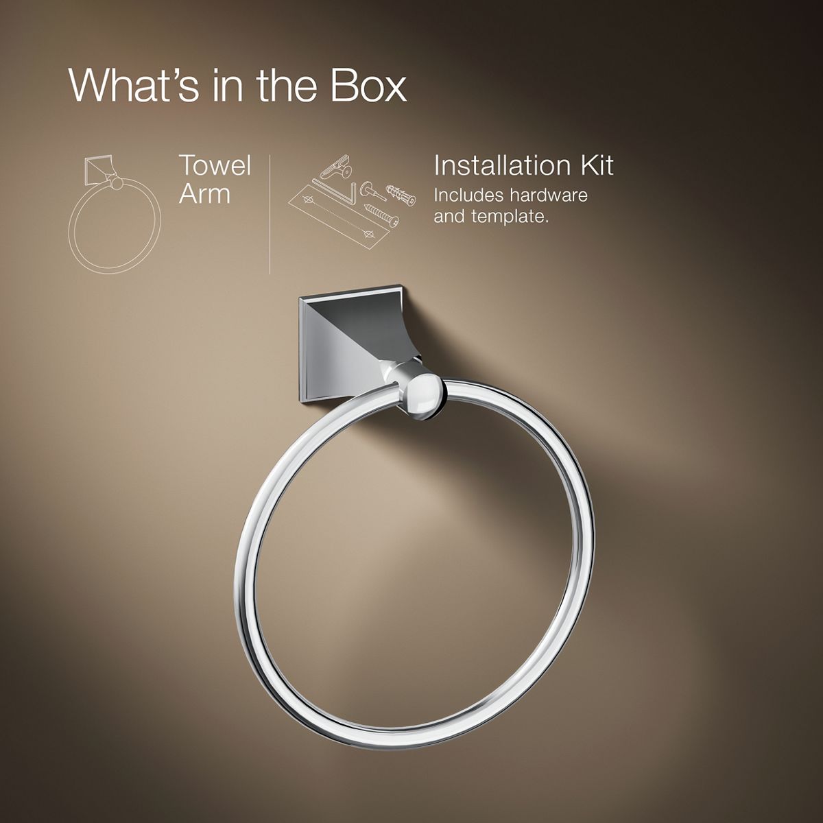 KOHLER | K-487 | Memoirs Towel Ring with Stately Design
