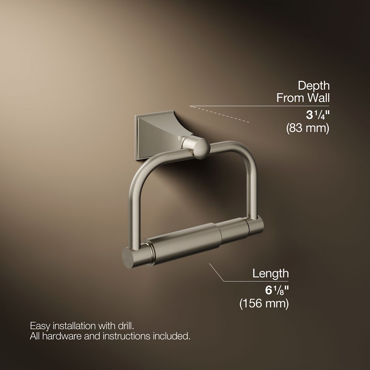 Memoirs Toilet Paper Holder with Stately Design | K-490 | KOHLER