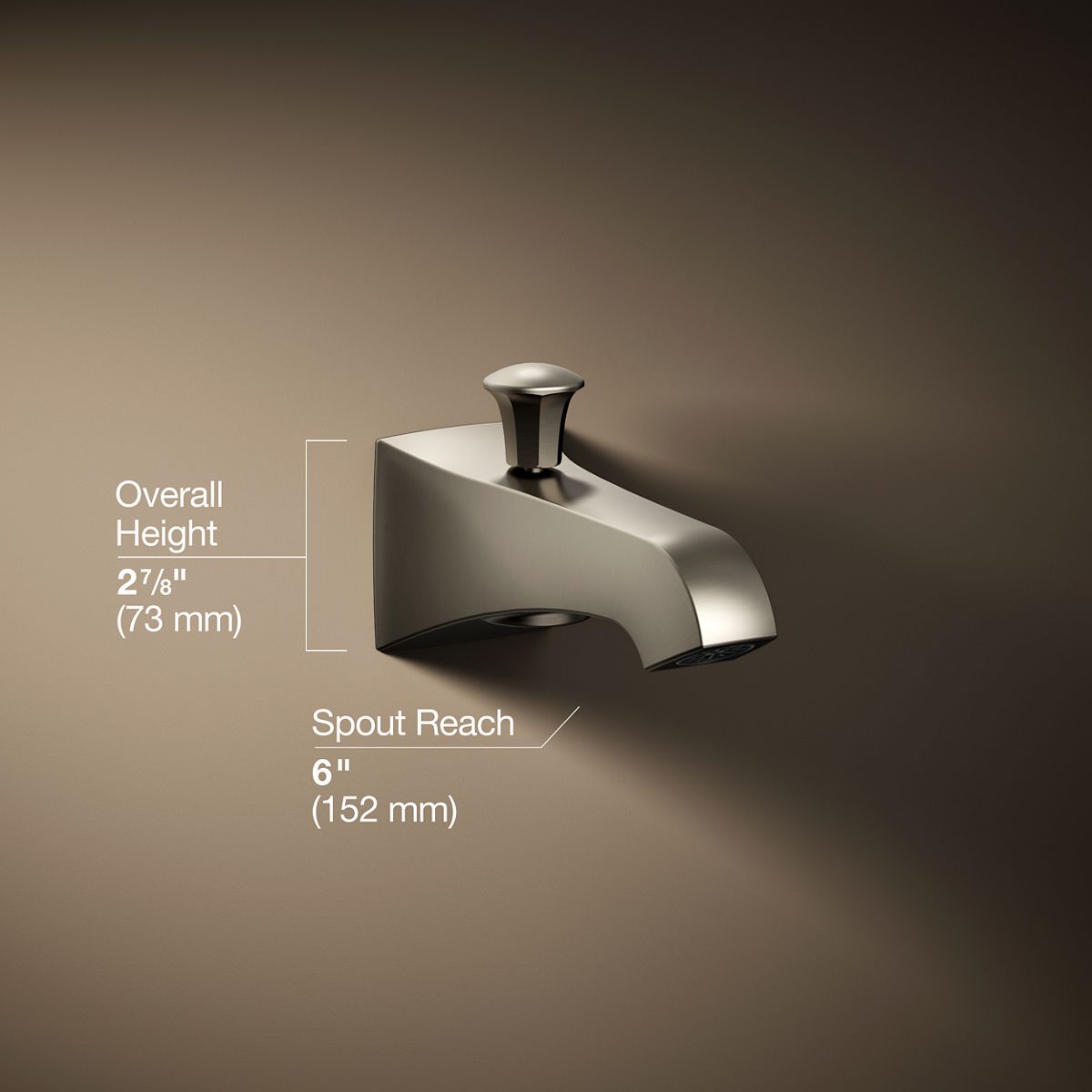 3/4 view of product with dimensions