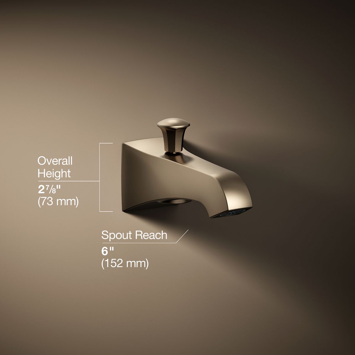 3/4 view of product with dimensions