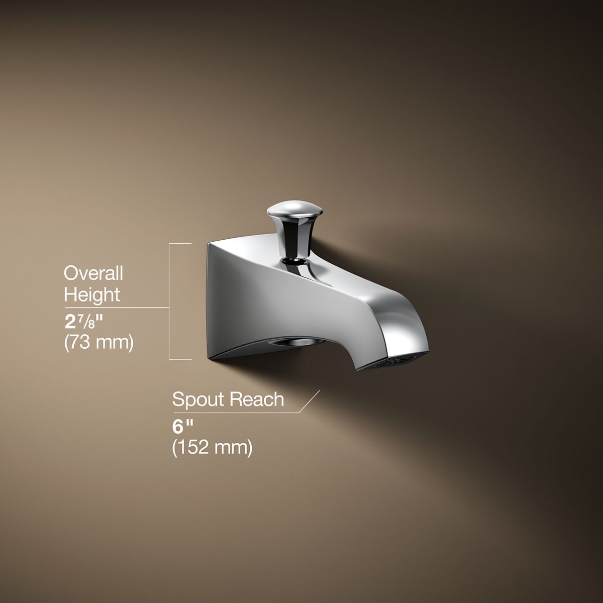 3/4 view of product with dimensions