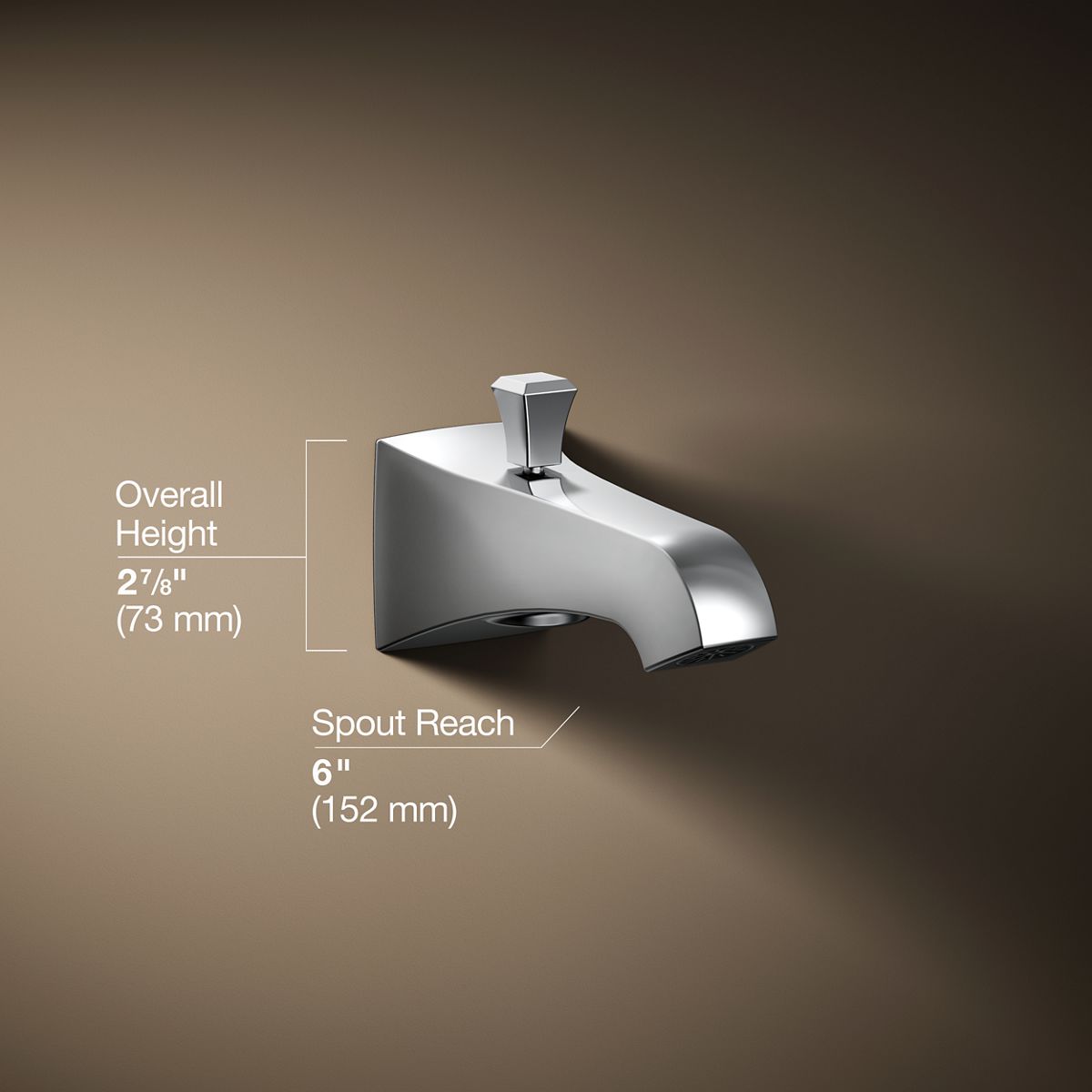 3/4 view of product with dimensions