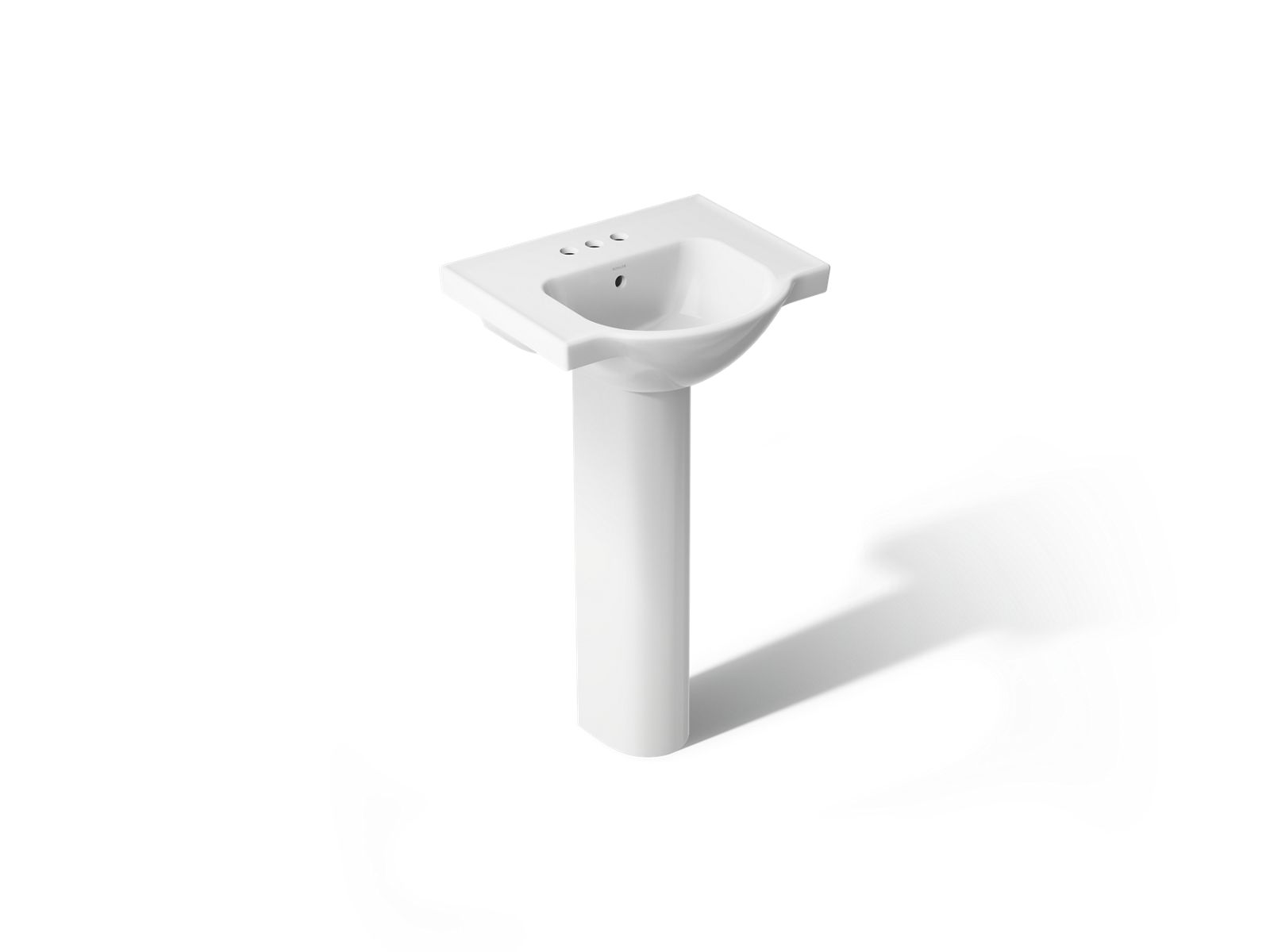 Veer 21" rectangular pedestal bathroom sink