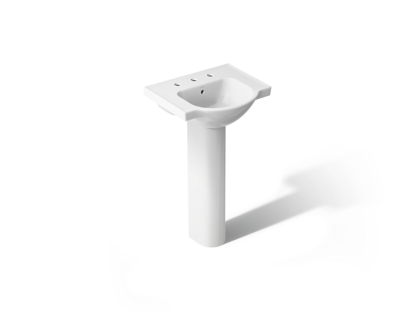Veer 21" rectangular pedestal bathroom sink