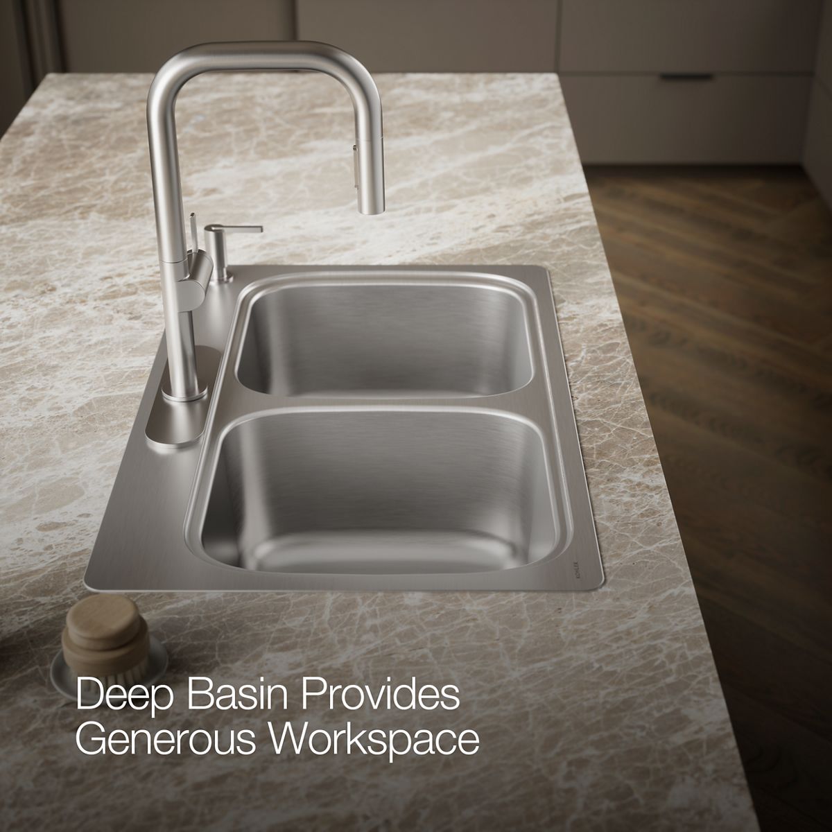 KOHLER | K-5267-4 | Verse Double-Equal Top-Mount Kitchen Sink with