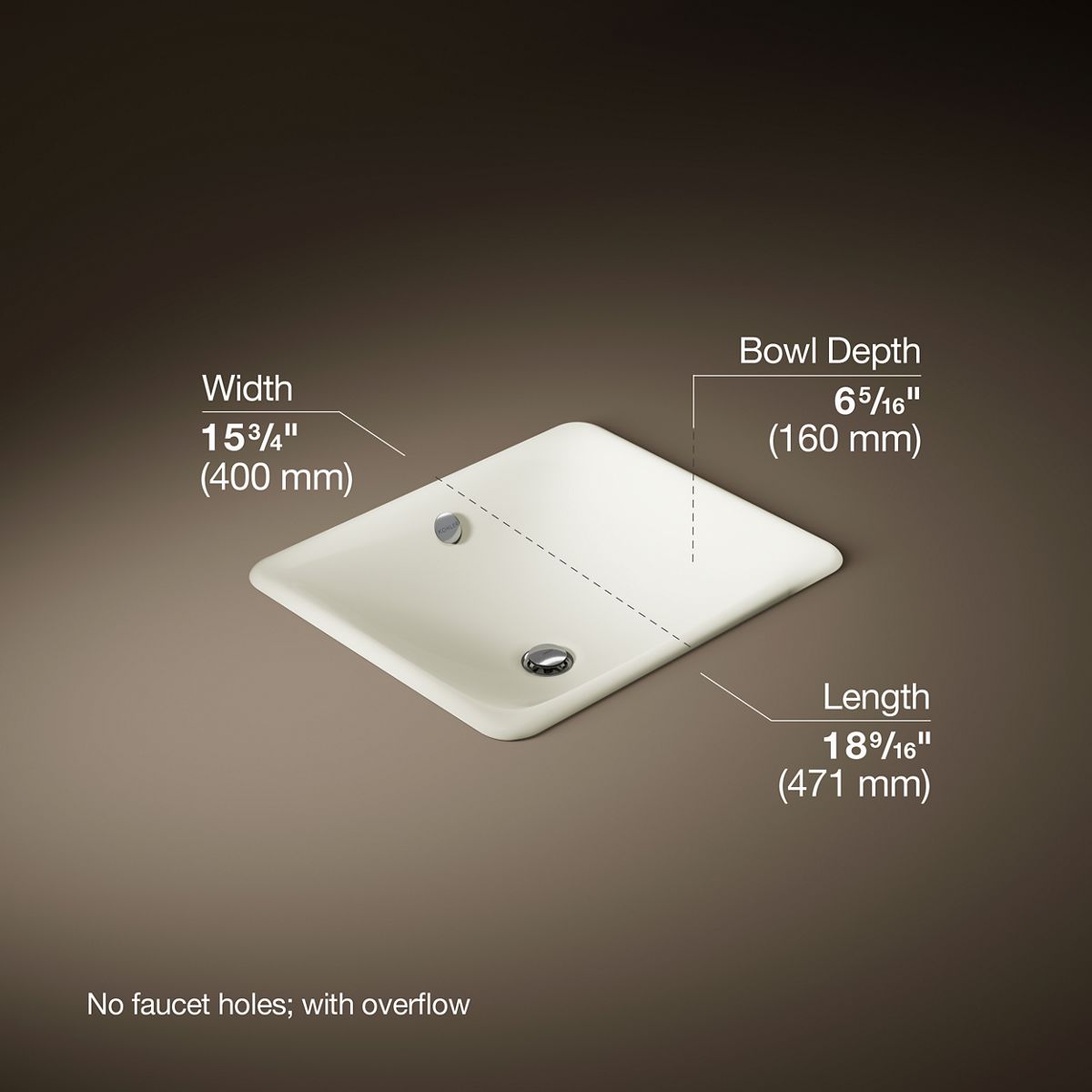 3/4 view of product with dimensions