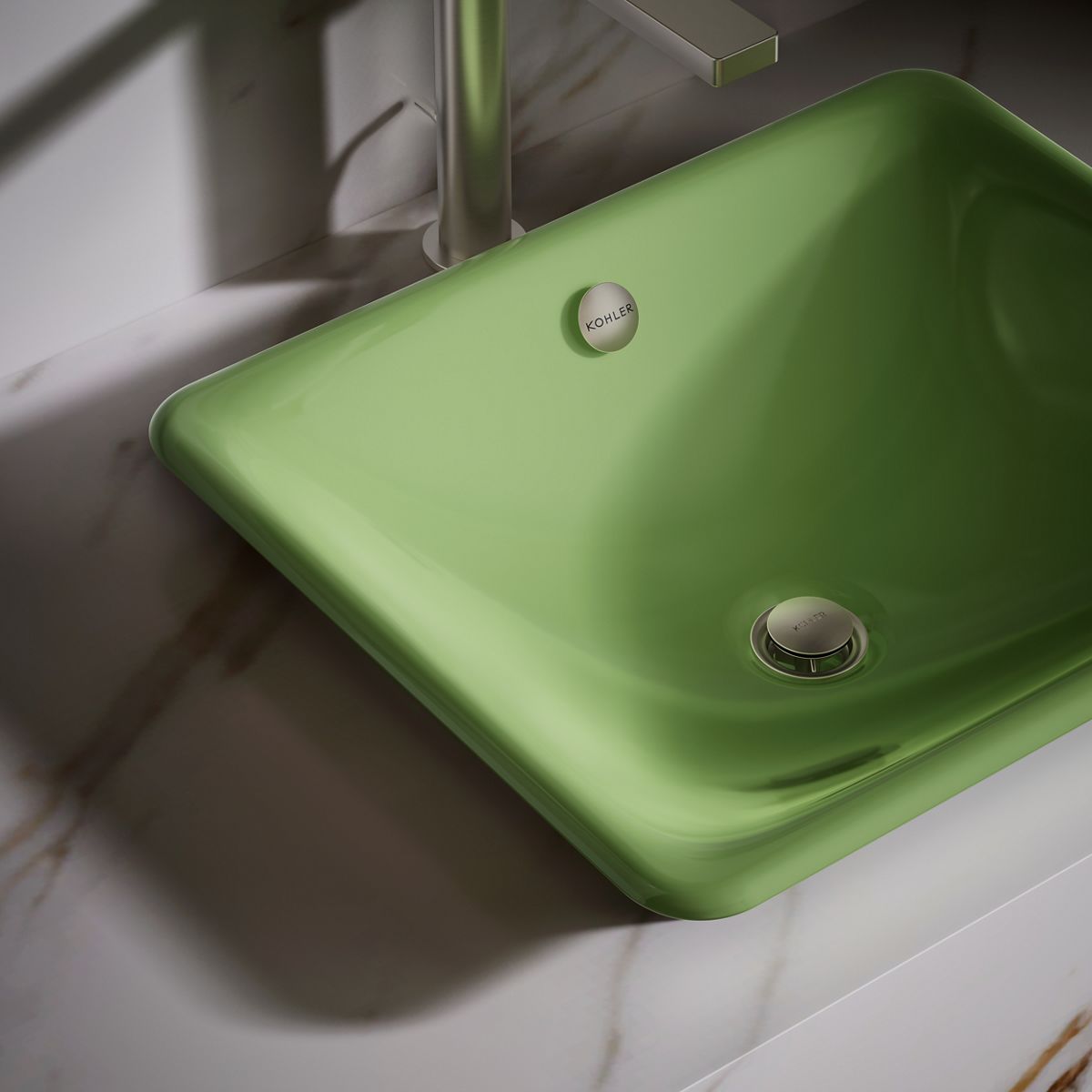 Iron Plains Rectangular Bathroom Sink | K-5400-PFG | KOHLER
