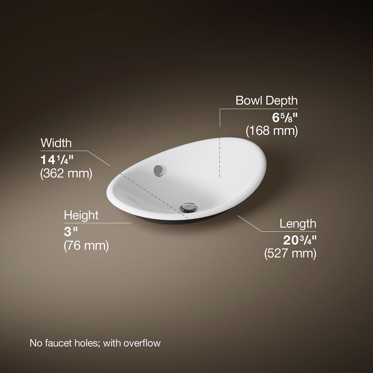 3/4 view of product with dimensions