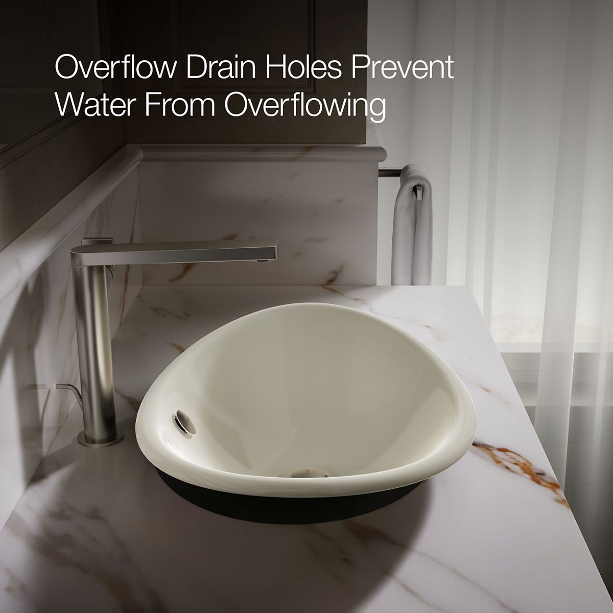 リン KOHLER | K-5403-P5 | Iron Plains Wading Pool Oval Bathroom Sink