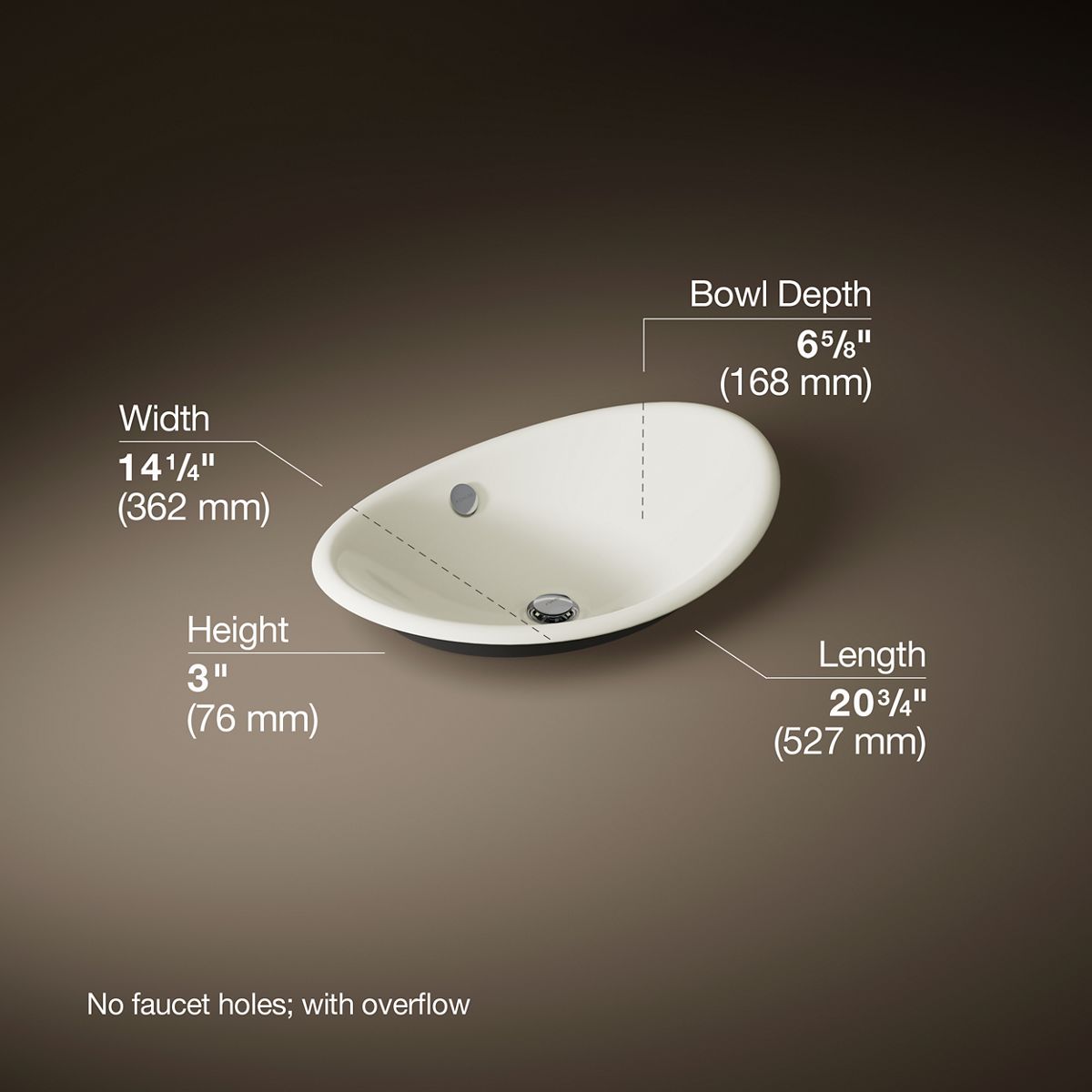 3/4 view of product with dimensions