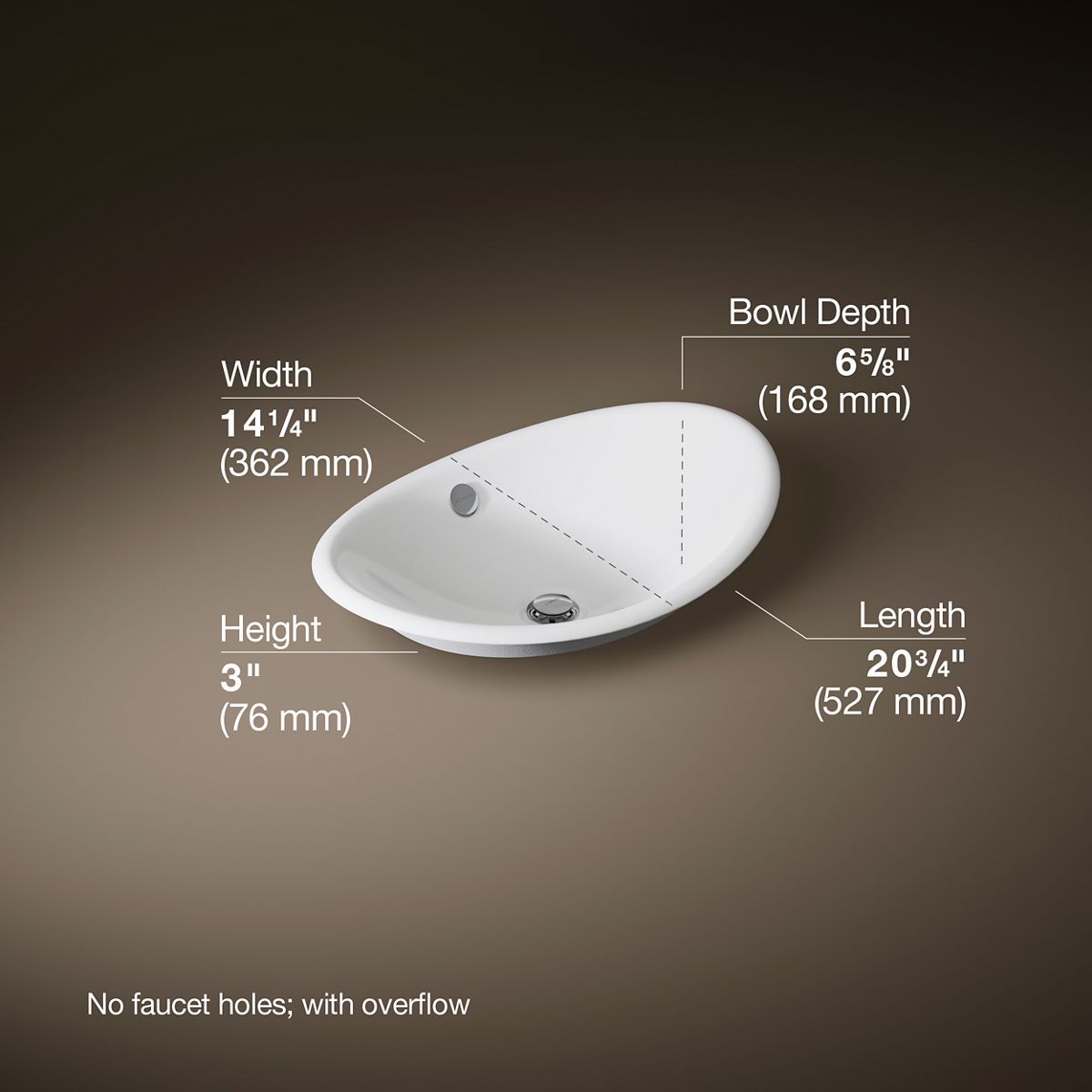 3/4 view of product with dimensions