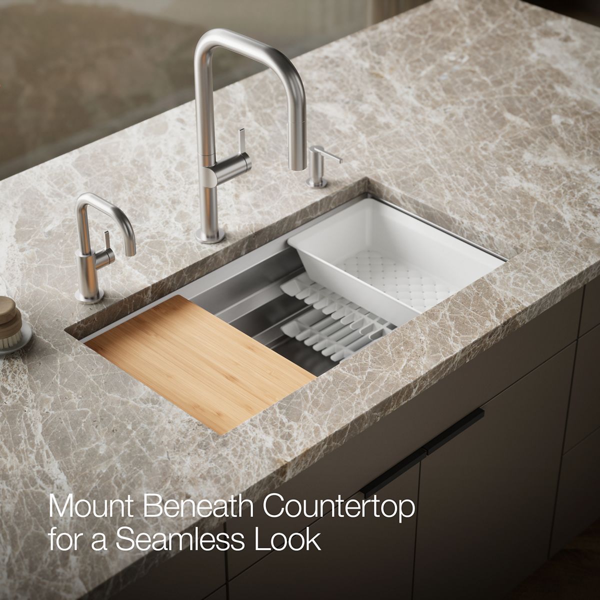 Prolific Undermount Stainless-Steel Workstation Kitchen Sink w