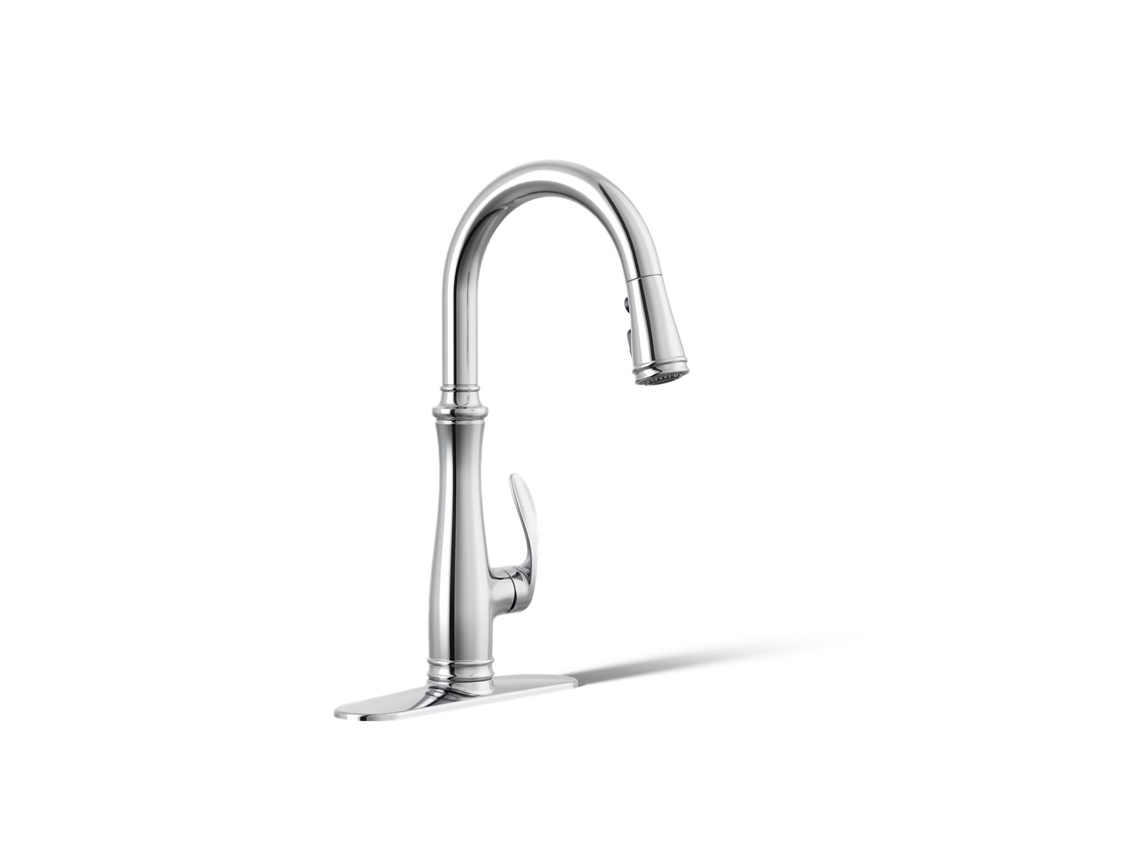 Bellera Pull-down kitchen sink faucet with three-function sprayhead