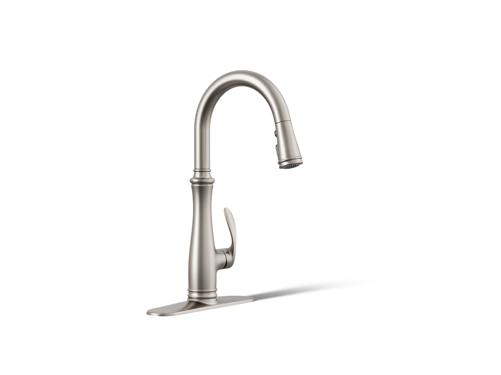 Bellera Pull-down kitchen sink faucet with three-function sprayhead