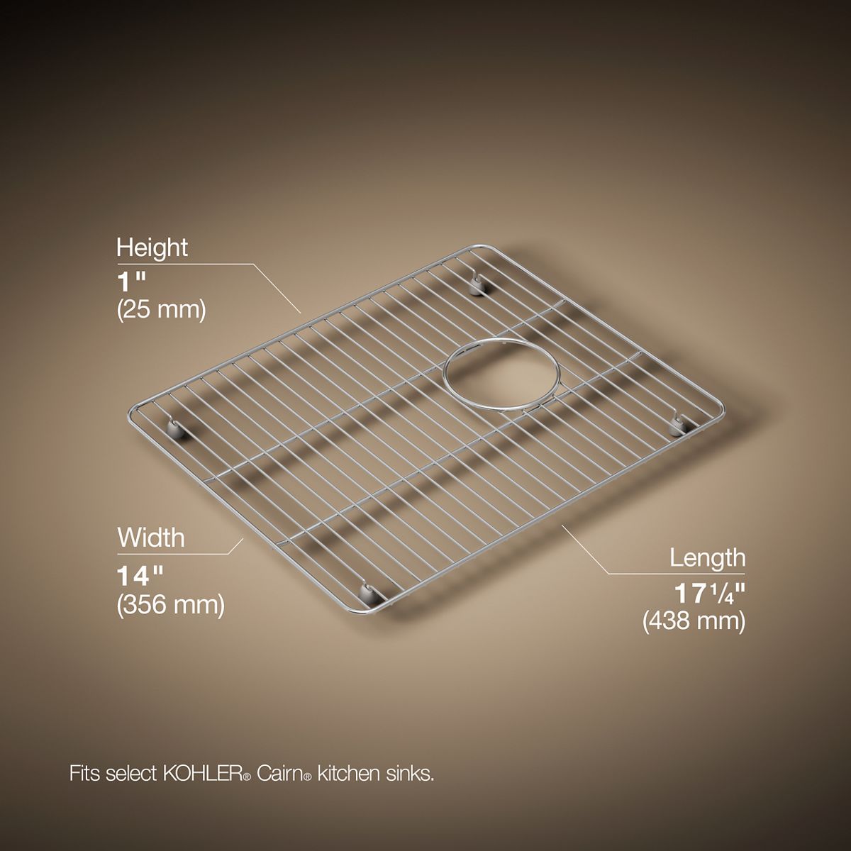 3/4 view of product with dimensions