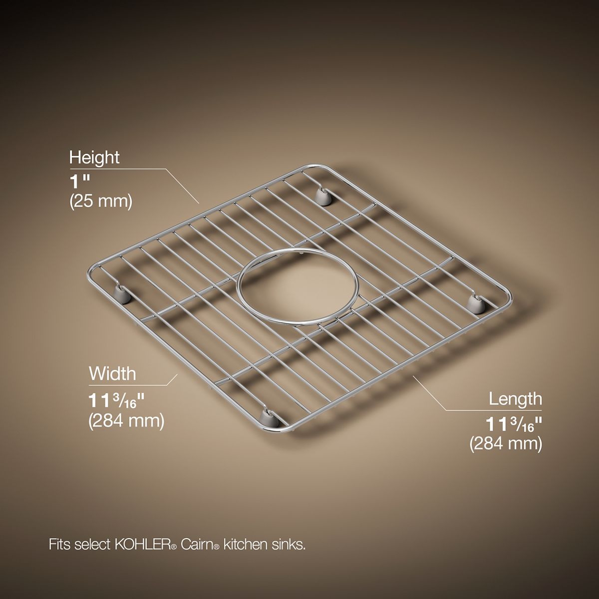 3/4 view of product with dimensions
