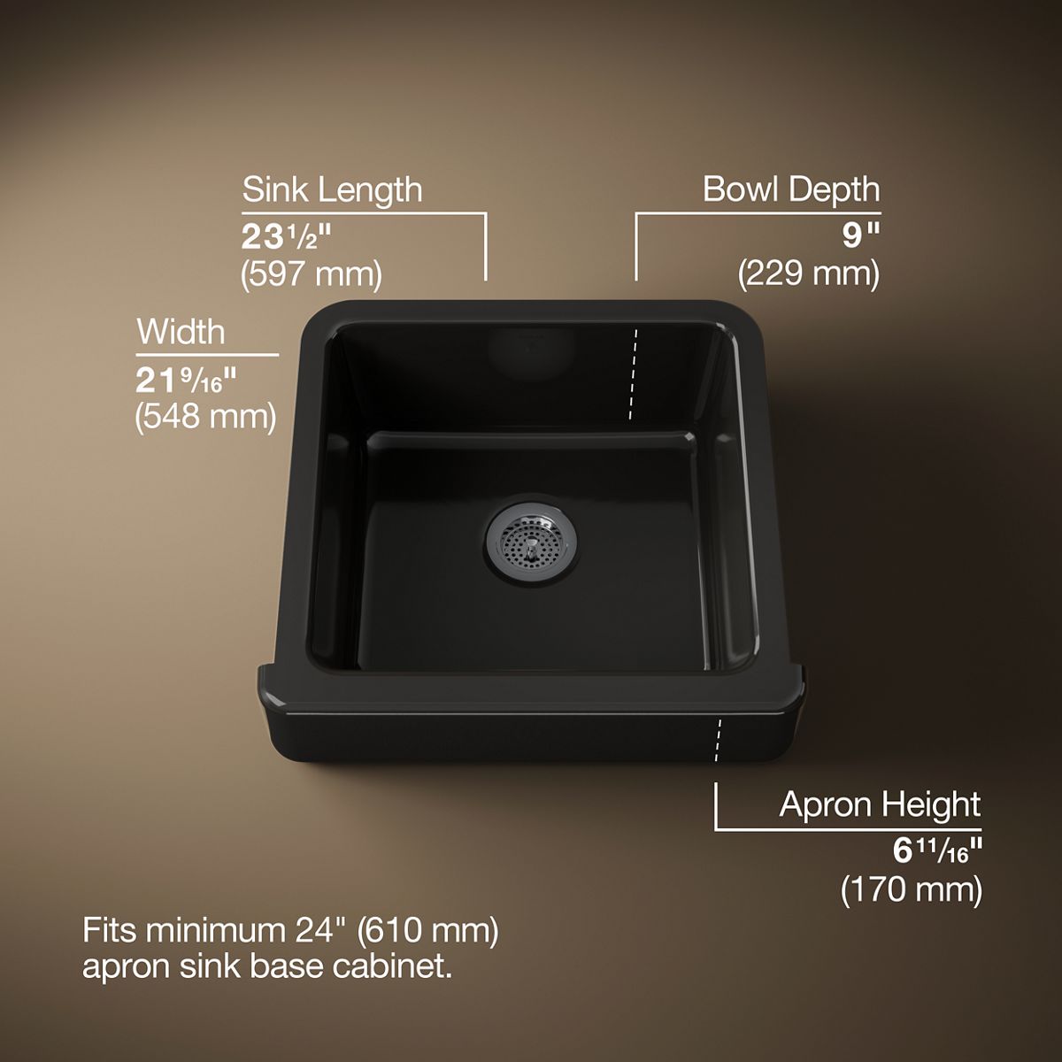 3/4 view of product with dimensions