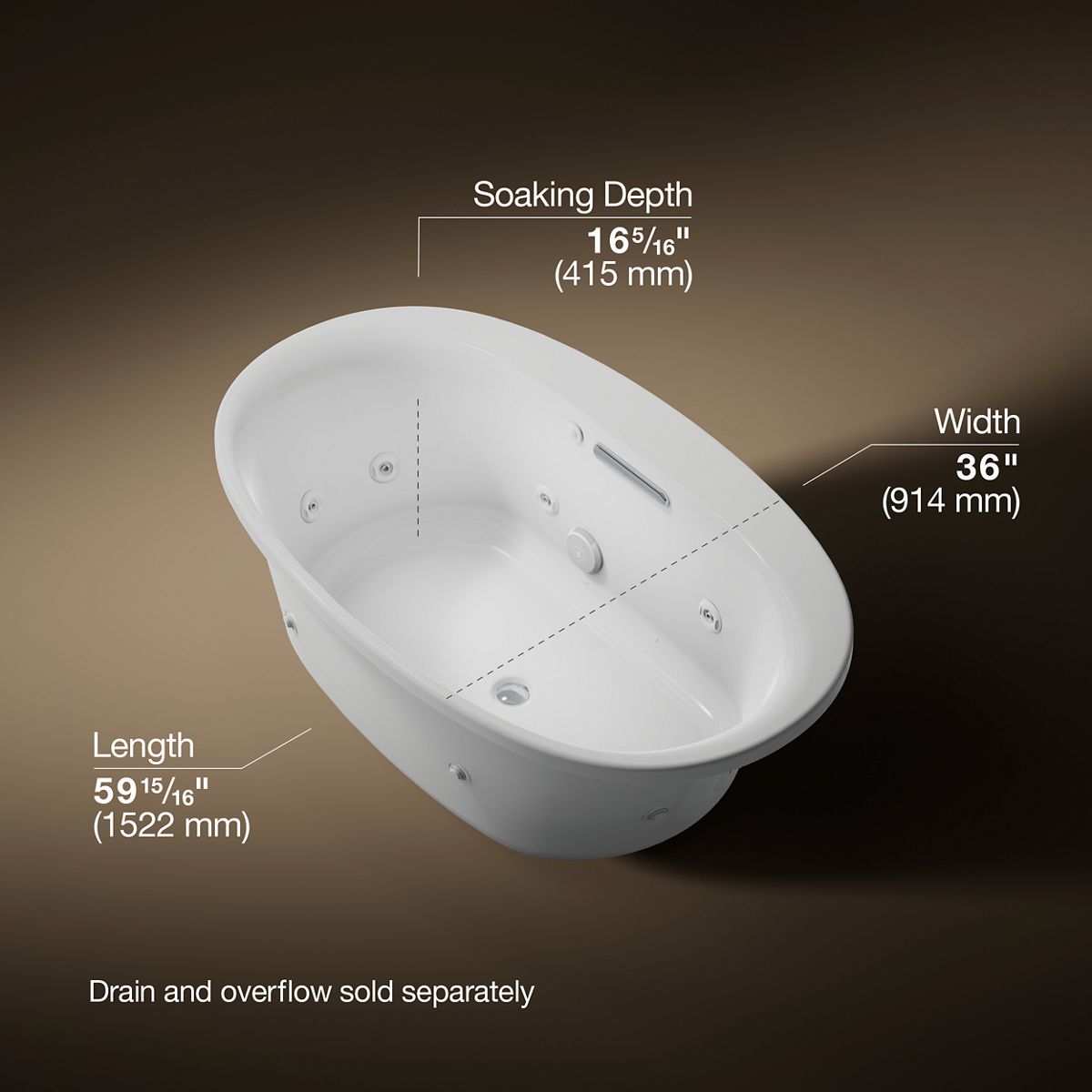KOHLER | K-5714-JH | Underscore Oval 60