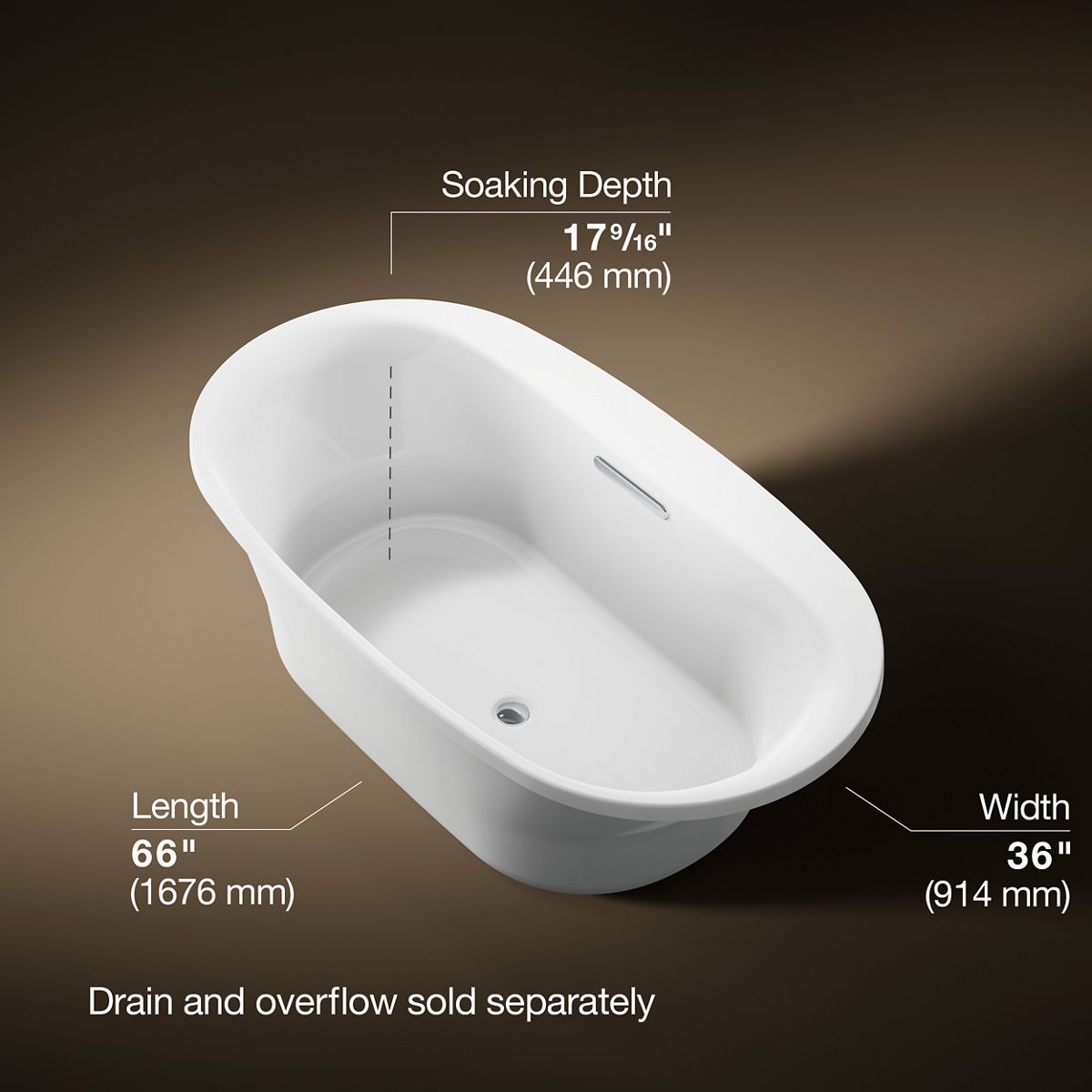 3/4 view of product with dimensions