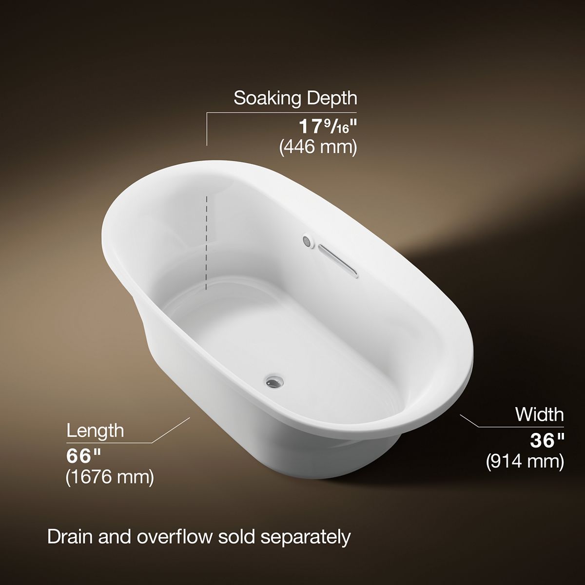 3/4 view of product with dimensions