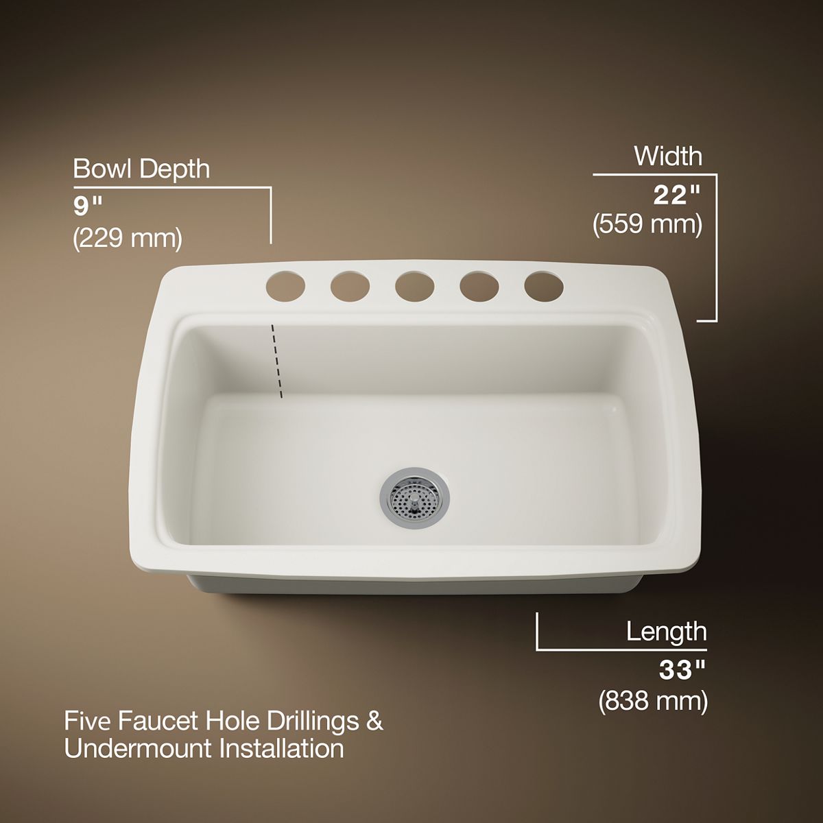 3/4 view of product with dimensions