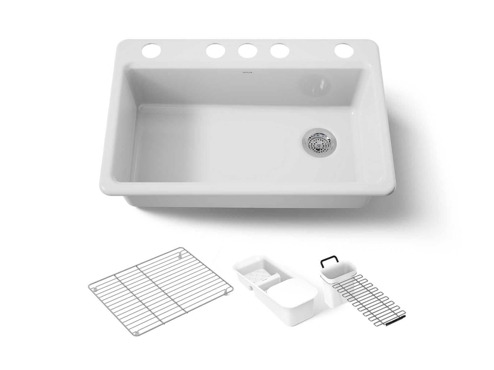 Riverby 33" undermount single-bowl workstation kitchen sink