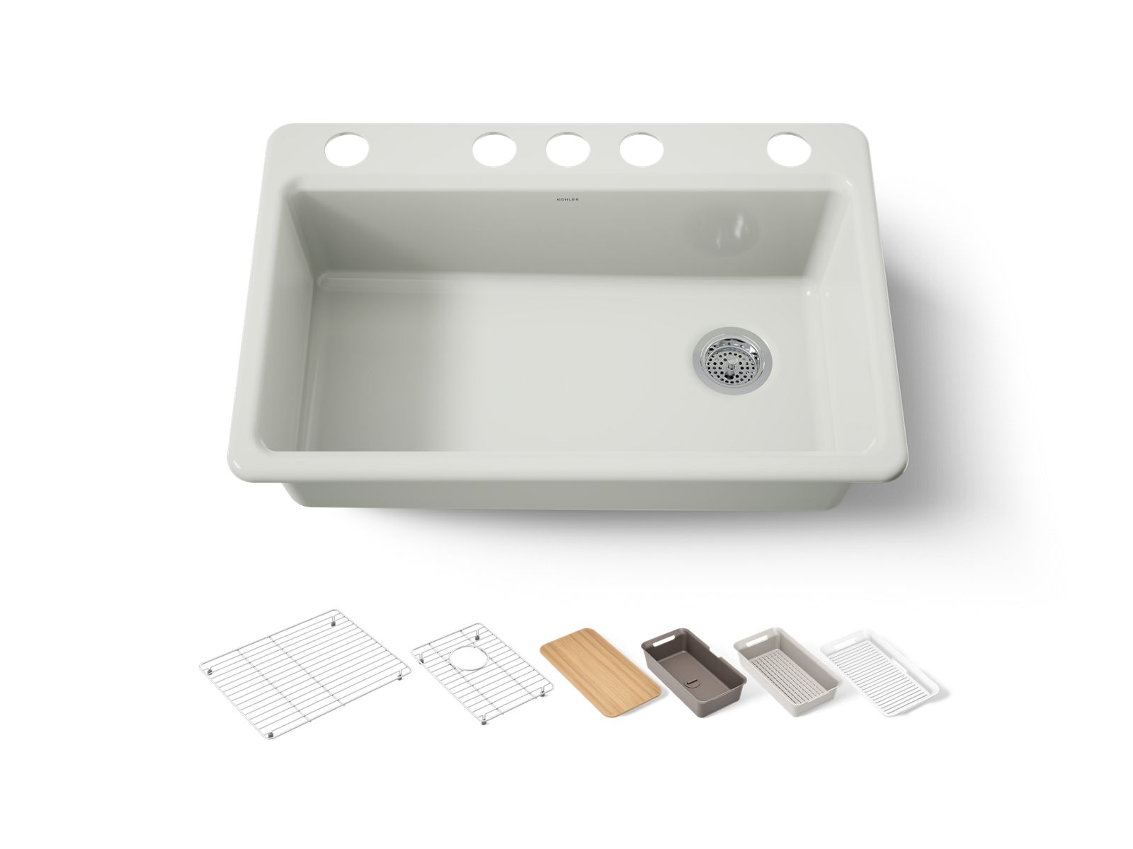 Riverby 33" undermount single-bowl workstation kitchen sink