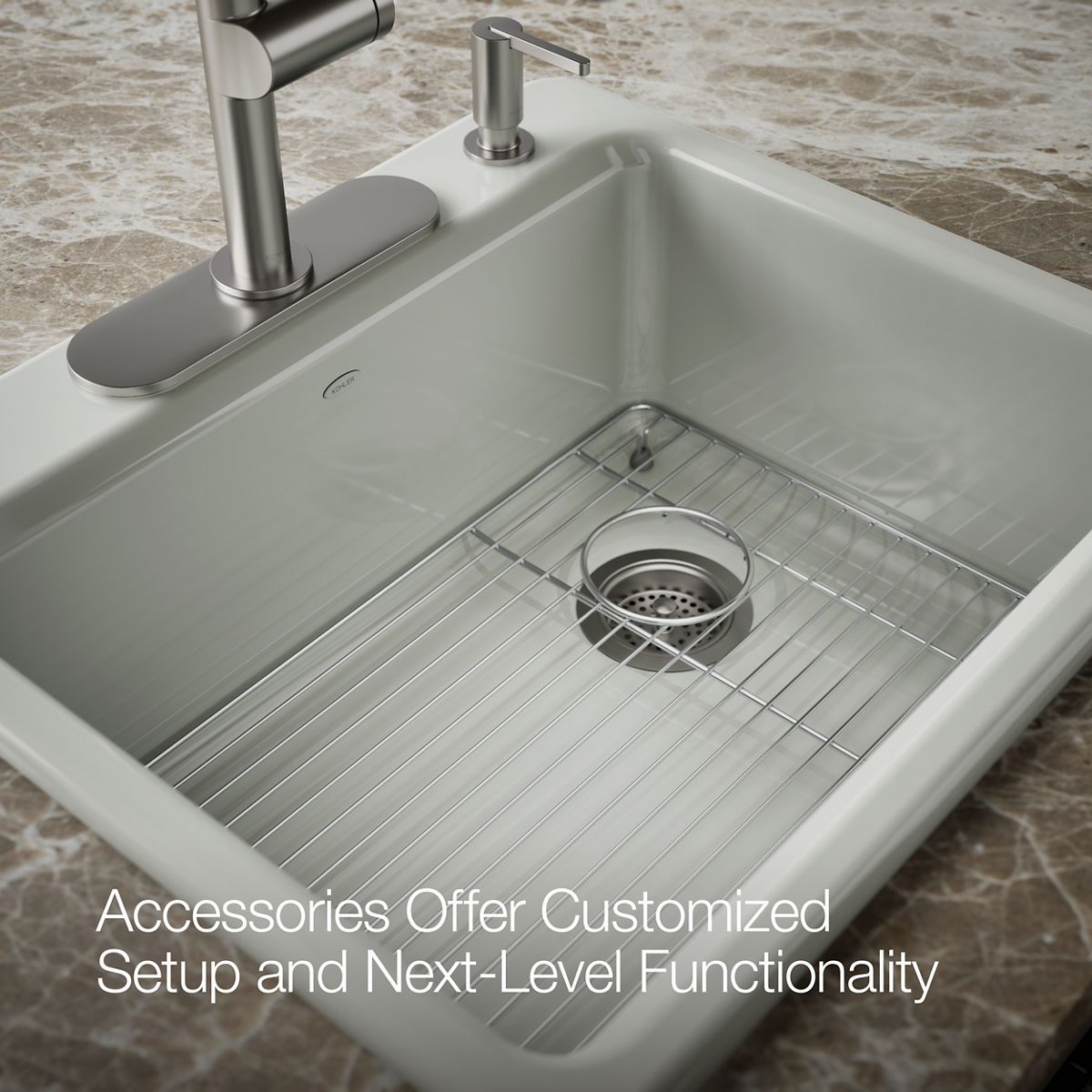 KOHLER | K-5872-4A1 | Riverby Top-Mount Kitchen Sink with Four