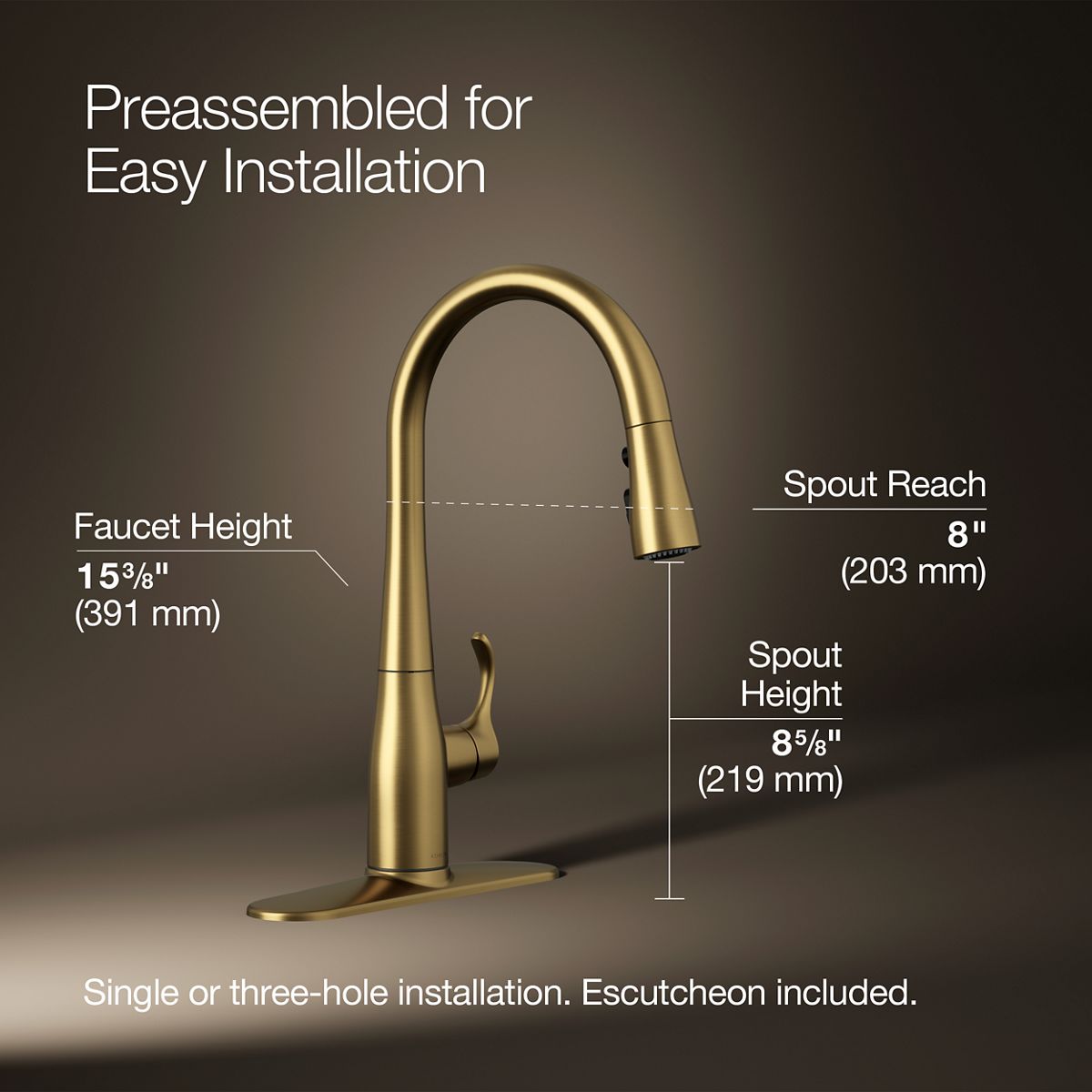 3/4 view of product with dimensions